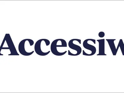 Logo Accessiway con simbolo a forma di occhio stilizzato